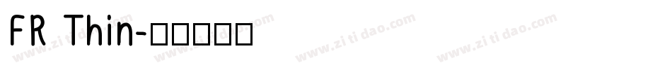 FR Thin字体转换